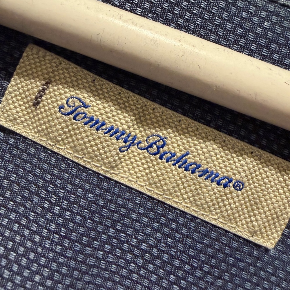 Tommy Bahama Slate Blue Short-Sleeve Camp Shirt - Picture 3 of 4